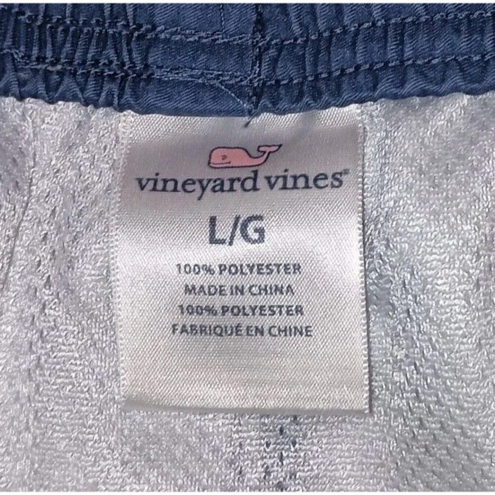 Vineyard Vines Swim Trunks Mens Large Lined Red White Blue Striped